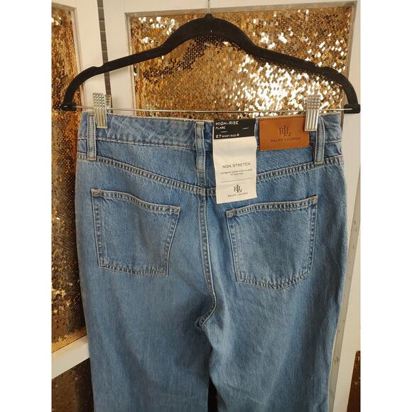 Ralph Lauren High Rise Flare Button Fly Size 27 / 4 Tall New With Tags $165 - Picture 13 of 16